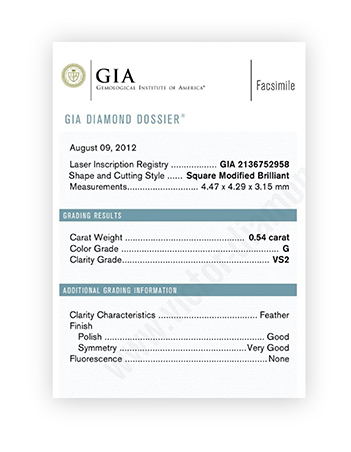 Πιστοποιητικά ποιότητας διαμαντιών